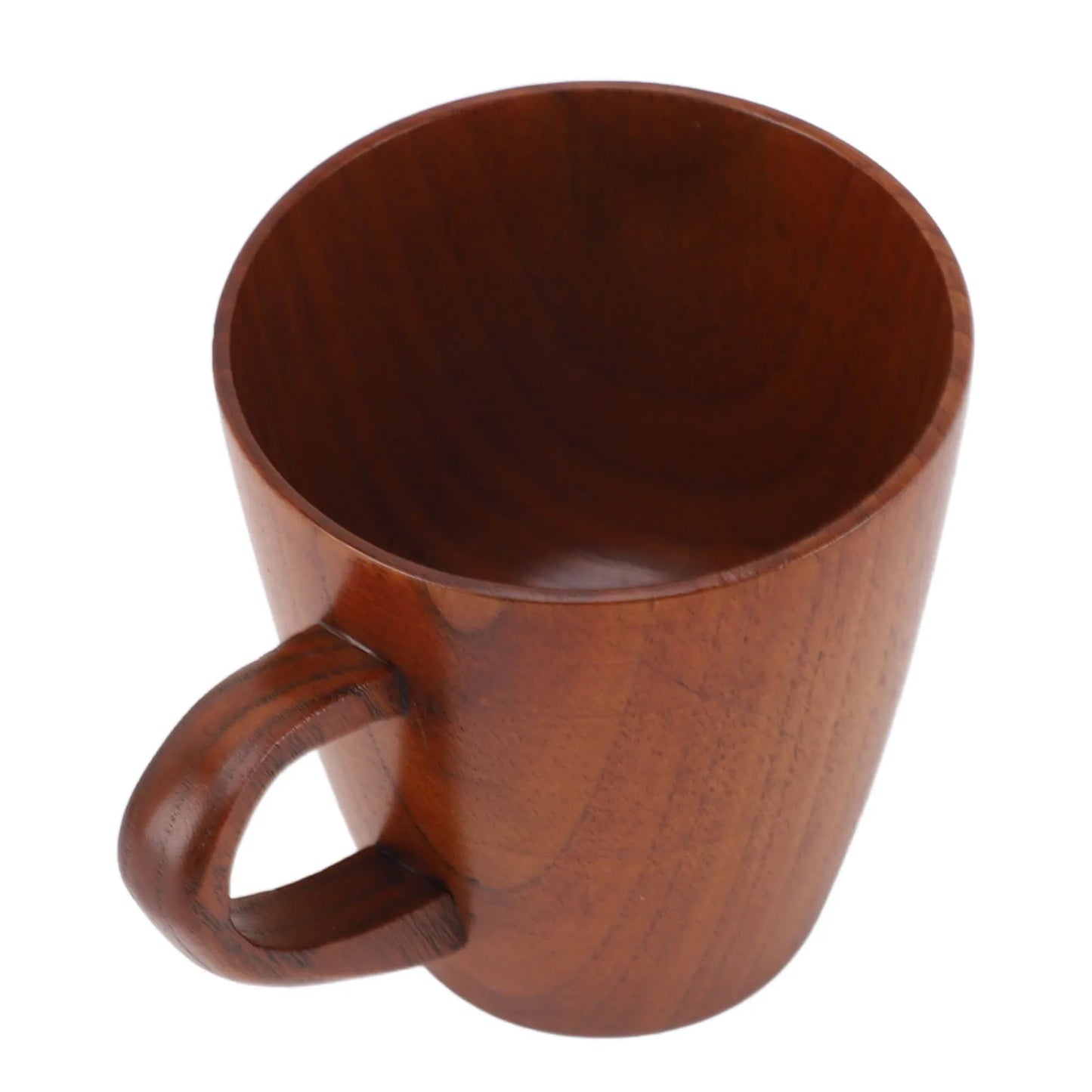 250ml Coffee Mug with Handle Small Wooden Mug Tea Drinking Cup for Outdoor Travel Home Housewarming Present
