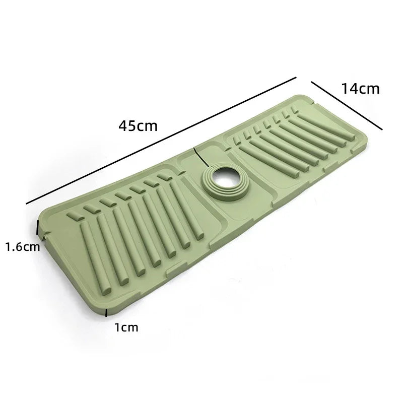 Silicone Absorbent Mat Splash Pad Kitchen Faucet Sink Countertop Drainage Mat Bathroom Countertop Protector Mat Kitchen Utensil