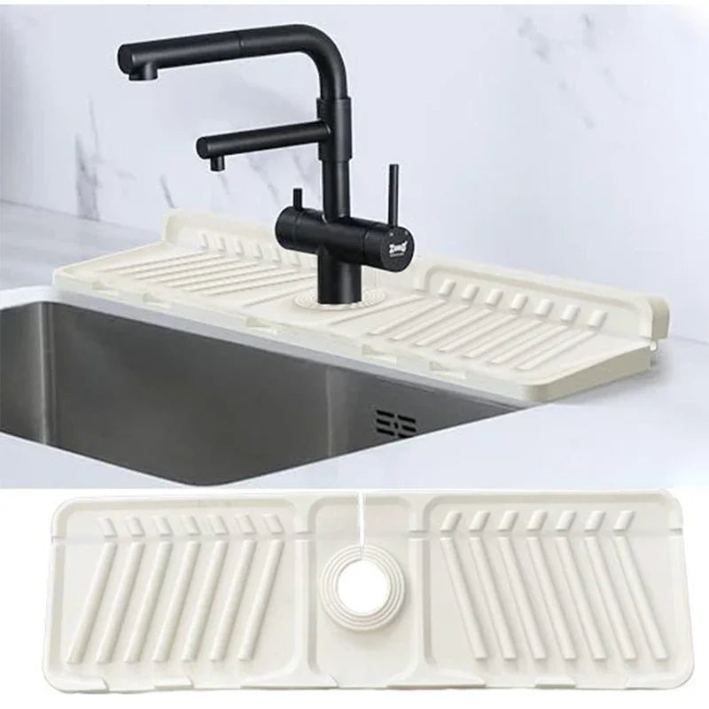 Silicone Absorbent Mat Splash Pad Kitchen Faucet Sink Countertop Drainage Mat Bathroom Countertop Protector Mat Kitchen Utensil