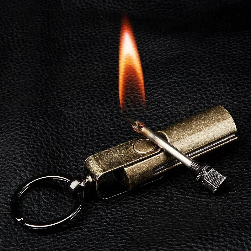 New 10000 Match Lighter Kerosene Lighters Cigarette Torch Lighter Metal Matches Keychain Portable Smoking Accessories Men's Gift