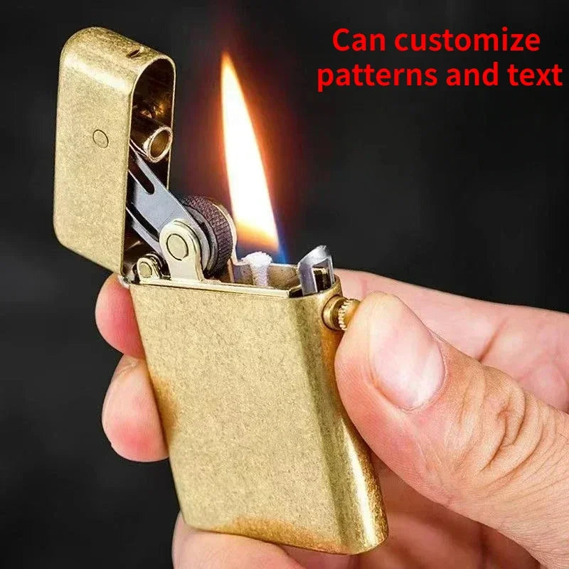 ZORRO Retro Innovative Automatic Ejection Grinding Wheel Kerosene Lighter Metal Windproof Gasoline Lighter Men's Gift