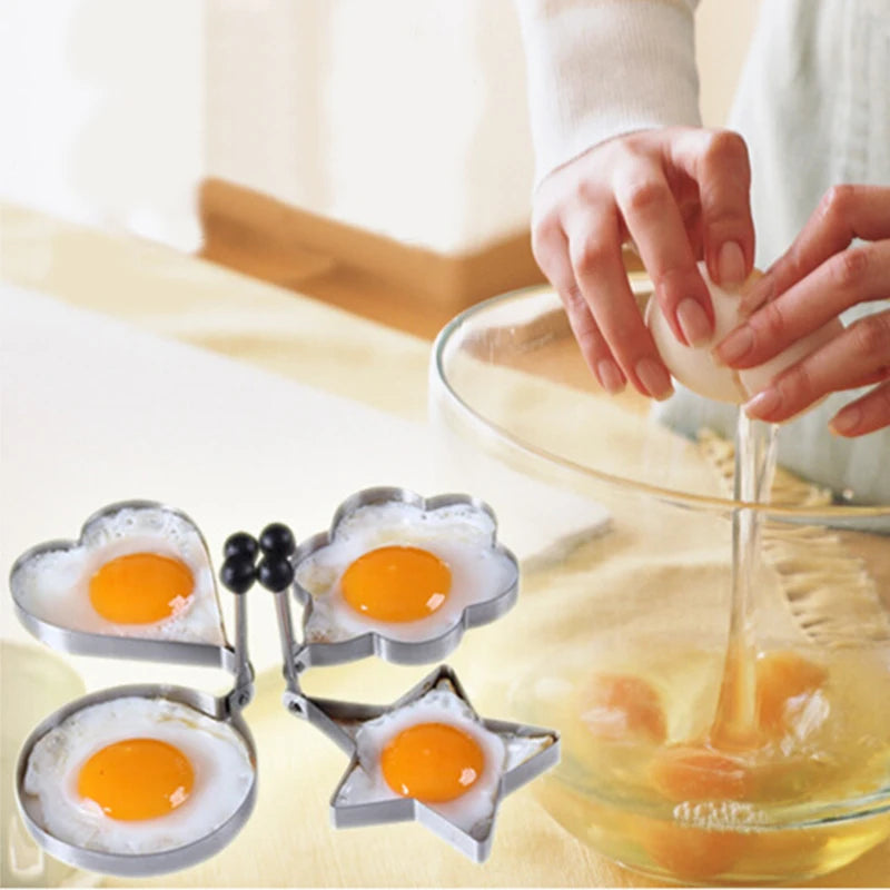 5 Shapes Can Choose Omelette Mould Device Egg Pancake Ring Egg Mold Kitchen Gadgets Stainless Steel Form For Frying Eggs Tools