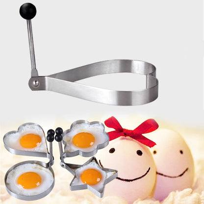 5 Shapes Can Choose Omelette Mould Device Egg Pancake Ring Egg Mold Kitchen Gadgets Stainless Steel Form For Frying Eggs Tools