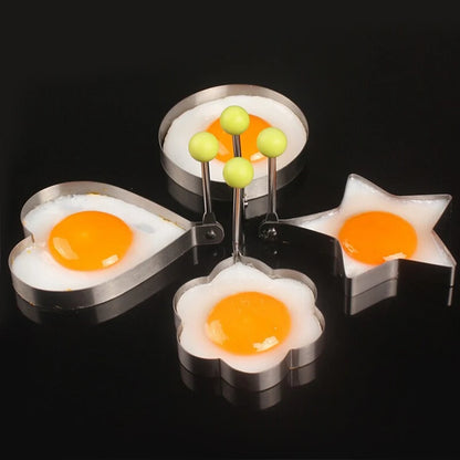 5 Shapes Can Choose Omelette Mould Device Egg Pancake Ring Egg Mold Kitchen Gadgets Stainless Steel Form For Frying Eggs Tools