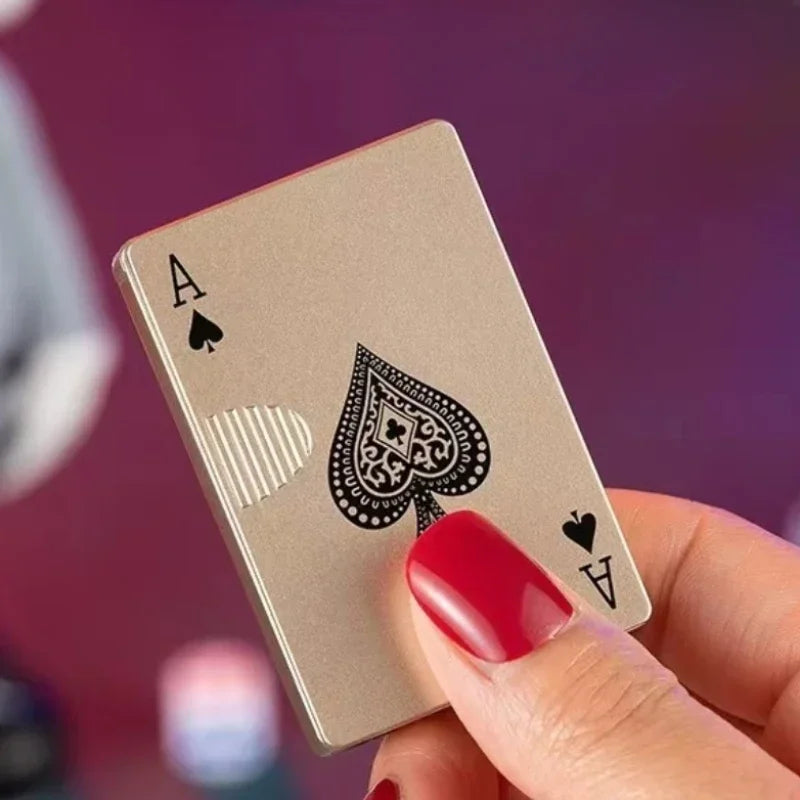 Creative Playing Cards for Girls Fashion Lightemitting Lighter Butane Gadget Personalized Lighter Gift Smoking Accessories 2024