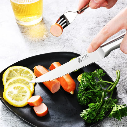 4/6/8/pcs Steak Knife Set Set - Household stainless steel serrated steak cutting - Pork chop - Lamb chop - All steel bread knife