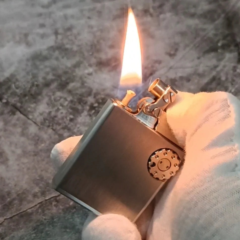 Precision Luxury Special Oil Lighter Unique Brass/stainles Automatic Machinery Petrol Multifunctional Kerosene Smoking Vintage